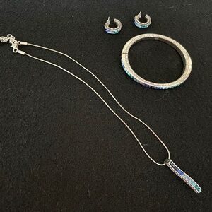 Brighton Spectrum Blue Pendant Necklace, Earrings and Bracelet